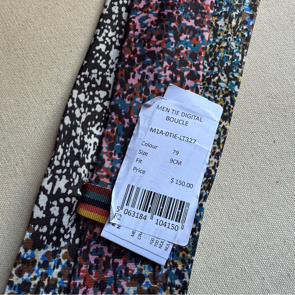 Paul Smith “Digital Boucle” abstract print tie - Picture 5 of 7